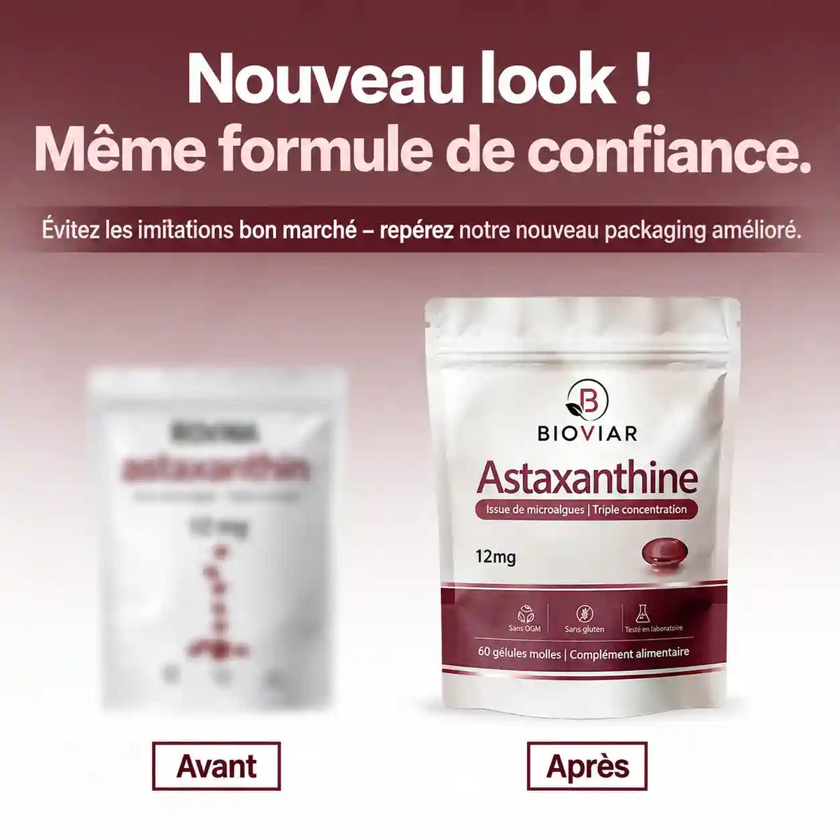 Astaxanthine Bioviar- L'antioxydant naturel le plus puissant pour le soutien de l'organisme et la protection cellulaire