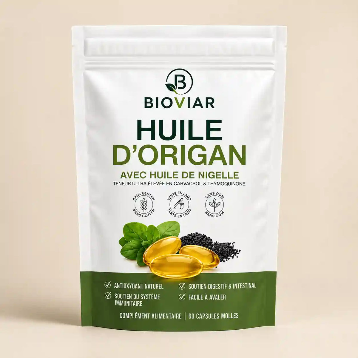 BIOVIAR® — Huile d’Origan & Nigelle Titrée au Carvacrol