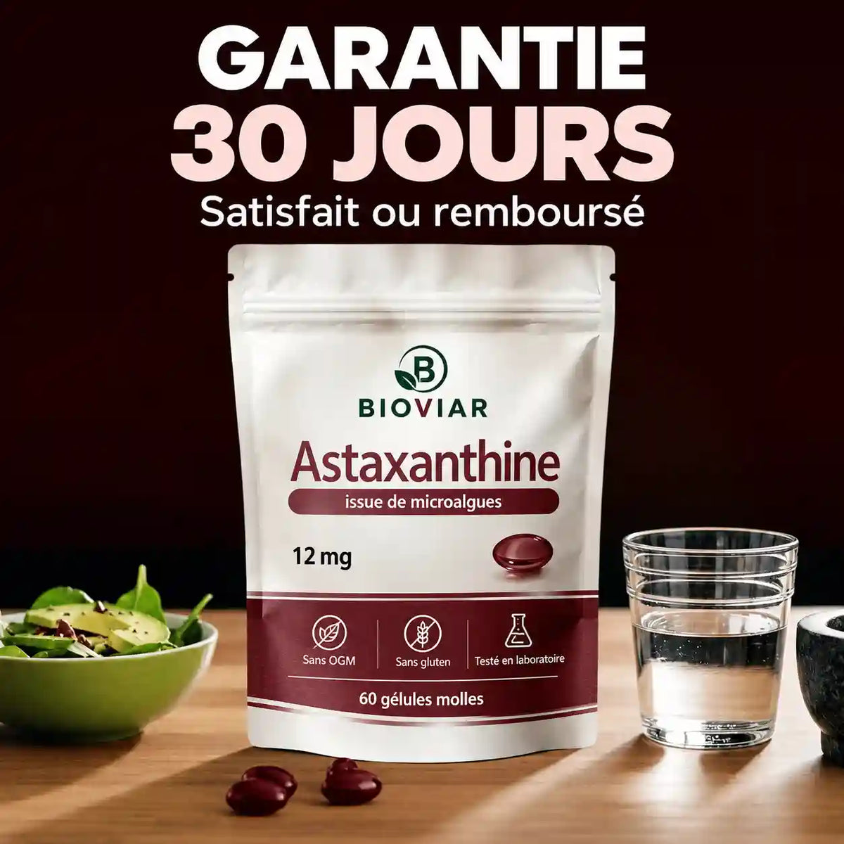 Astaxanthine Bioviar- L'antioxydant naturel le plus puissant pour le soutien de l'organisme et la protection cellulaire